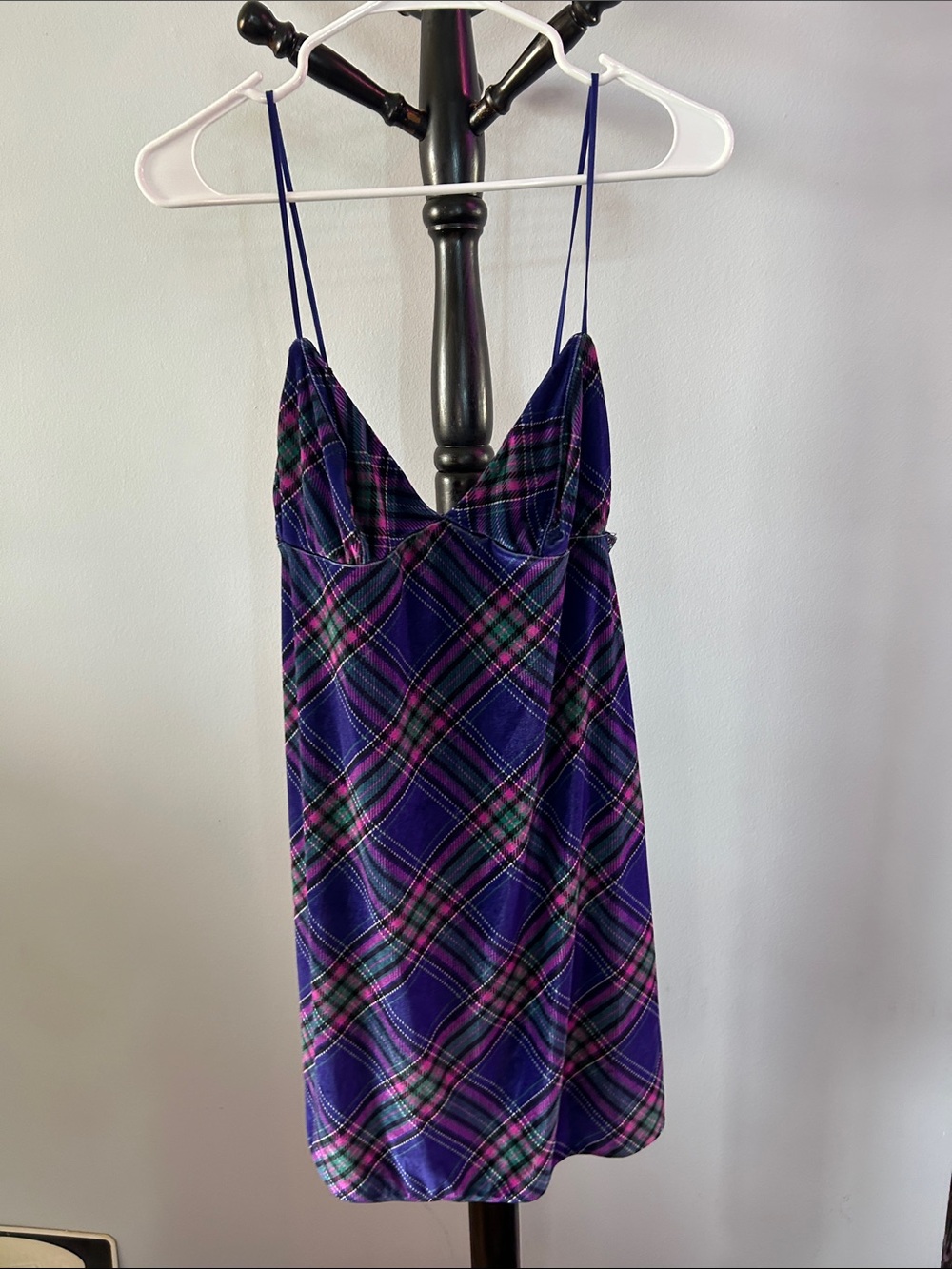 Victoria's Secret Purple Plaid Slip - Spaghetti Strap Chemise 29.T
